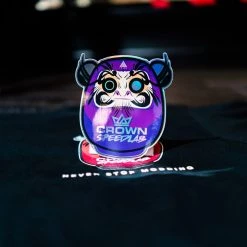 Crown Speedlab Purple Daruma Sticker CSL GEAR
